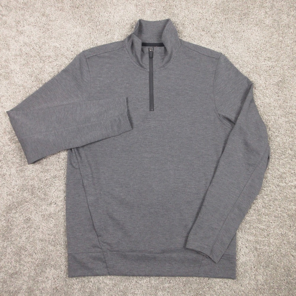 Mack Weldon Sweater‎ Mens Medium Gray Performance Golf Quarter Zip Lightweight